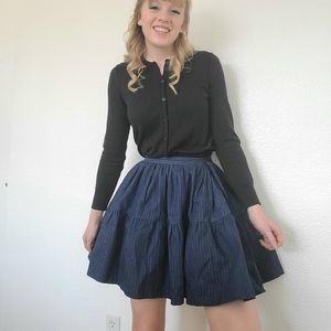 Vintage 70s Cottagecore Western Jean Riding Skirt